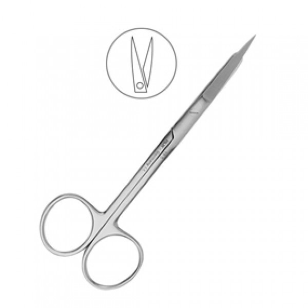 Ножницы хирургические прямые Goldmann-Fox, 125 мм., HLW Dental Instruments (Германия)