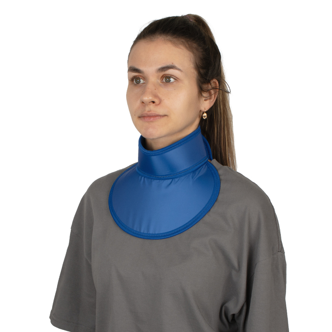 ВРЗ-Р-К - воротник рентгенозащитный для пациента, детский, со стойкой, резина, синий цвет, 0.35 Pb мм | Спецмедприбор (Россия)