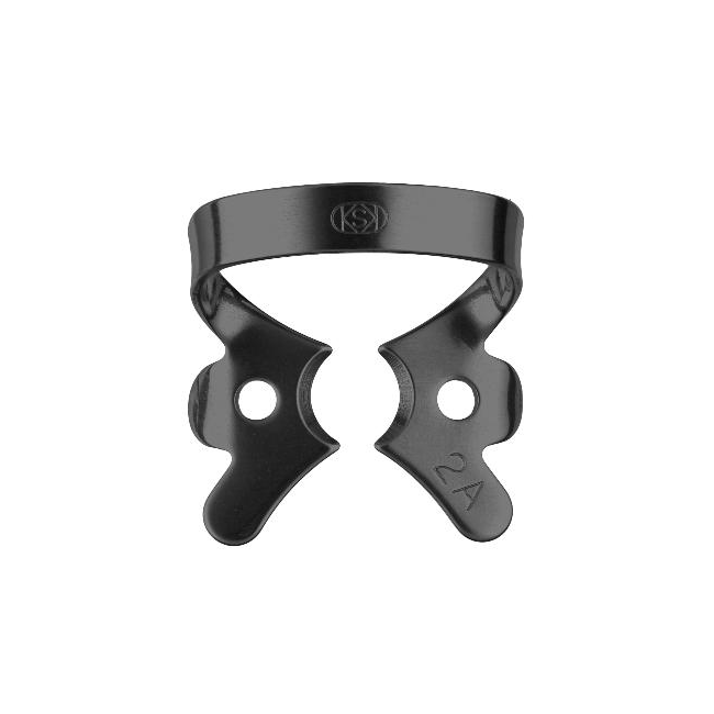 Кламмер для раббердама №2A Black с черным оксидным покрытием | Dentech Corporation (Япония)