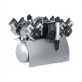 Quattro Tandem - безмасляный компрессор с одним агрегатом для 5-ти стоматологических установок с осушителем, с ресивером 90 л, 210 л/мин | Dürr Dental (Германия)