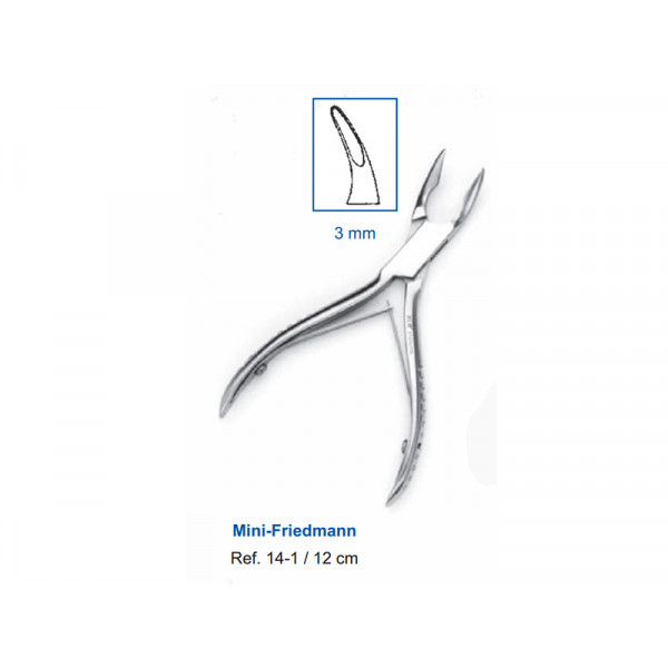 Кусачки костные Mini-Friedmann 12,0 см (рабочая часть 3 мм)
