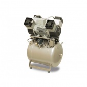 EKOM DK50 4VR/50S - безмасляный компрессор для 4-x стоматологических установок с кожухом, без осушителя, с ресивером 50 л | EKOM (Словакия)