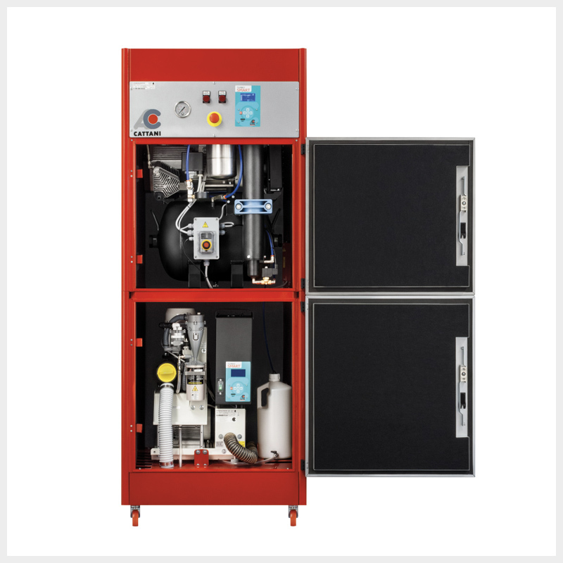 Block-Jet Silent 2 (компрессор на 3 установки с осушителем + Turbo-Smart в звукоизолирующем корпусе), CATTANI (Италия)