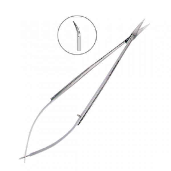 Ножницы микрохирургические изогнутые Castroviejo,140 мм., HLW Dental Instruments (Германия)