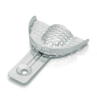 Ложка слепочная верхняя малая (S) с перфораций без бортика, детская, из аллюминия, Asa Dental (Италия)