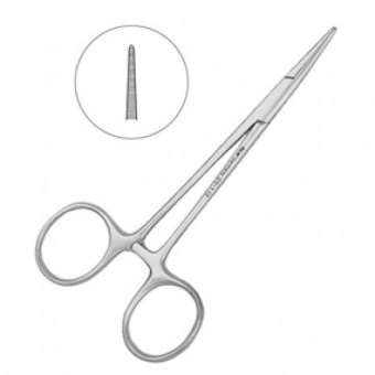Зажим прямой типа москит Halstead-Mosquito, 12,5 см., HLW Dental Instruments (Германия)